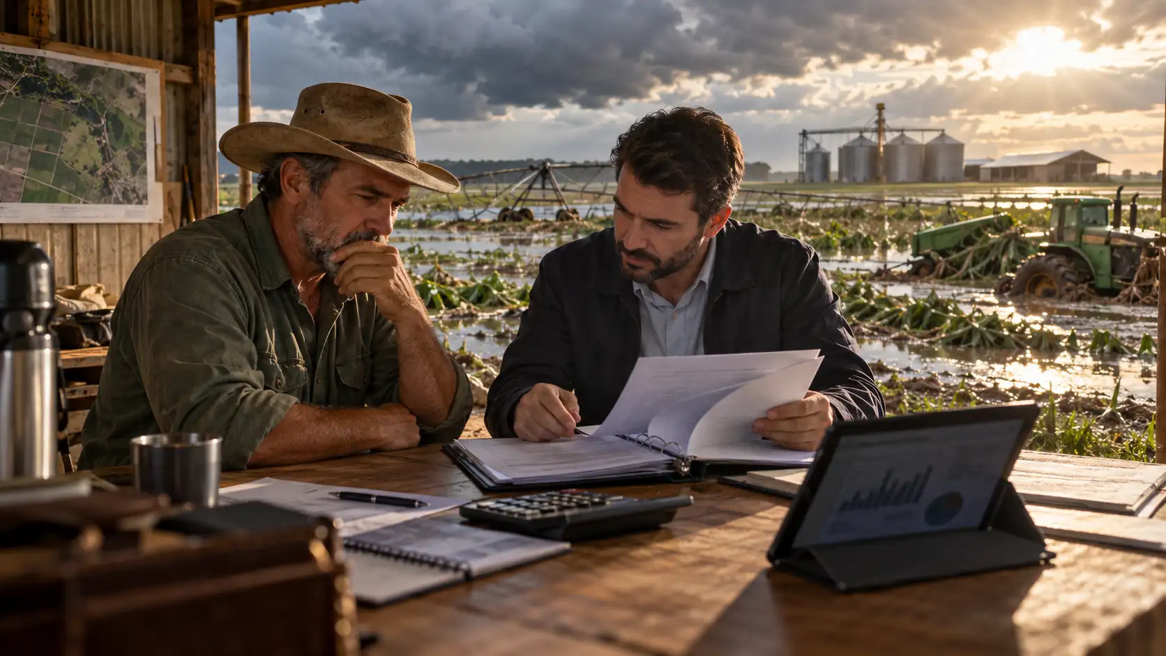 Produtor rural analisando prorrogação de dívida do Pronaf após perdas causadas por calamidade pública